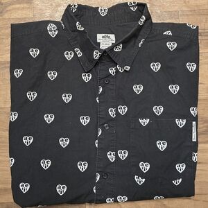 Vtg! ALife Heart Woven Men's Button Down Sz Xl